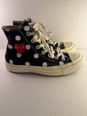 COMMES DE GARCON HIGHTOP CONVERSE IN POLKA DOT